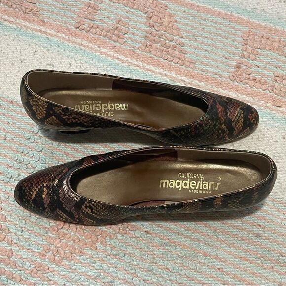Magdesians Vtg Multicolor Snakeskin Shoes Sz 8.5S - Picture 6 of 15